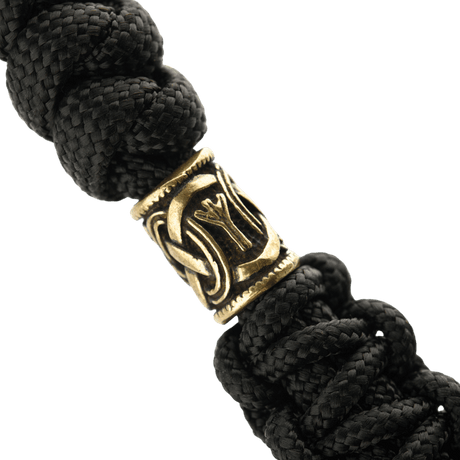 M-Tac Knife Lanyard Loopy Snake Scandinavian i flätad paracord med stilfulla gyllene detaljer, idealisk för fickknivar