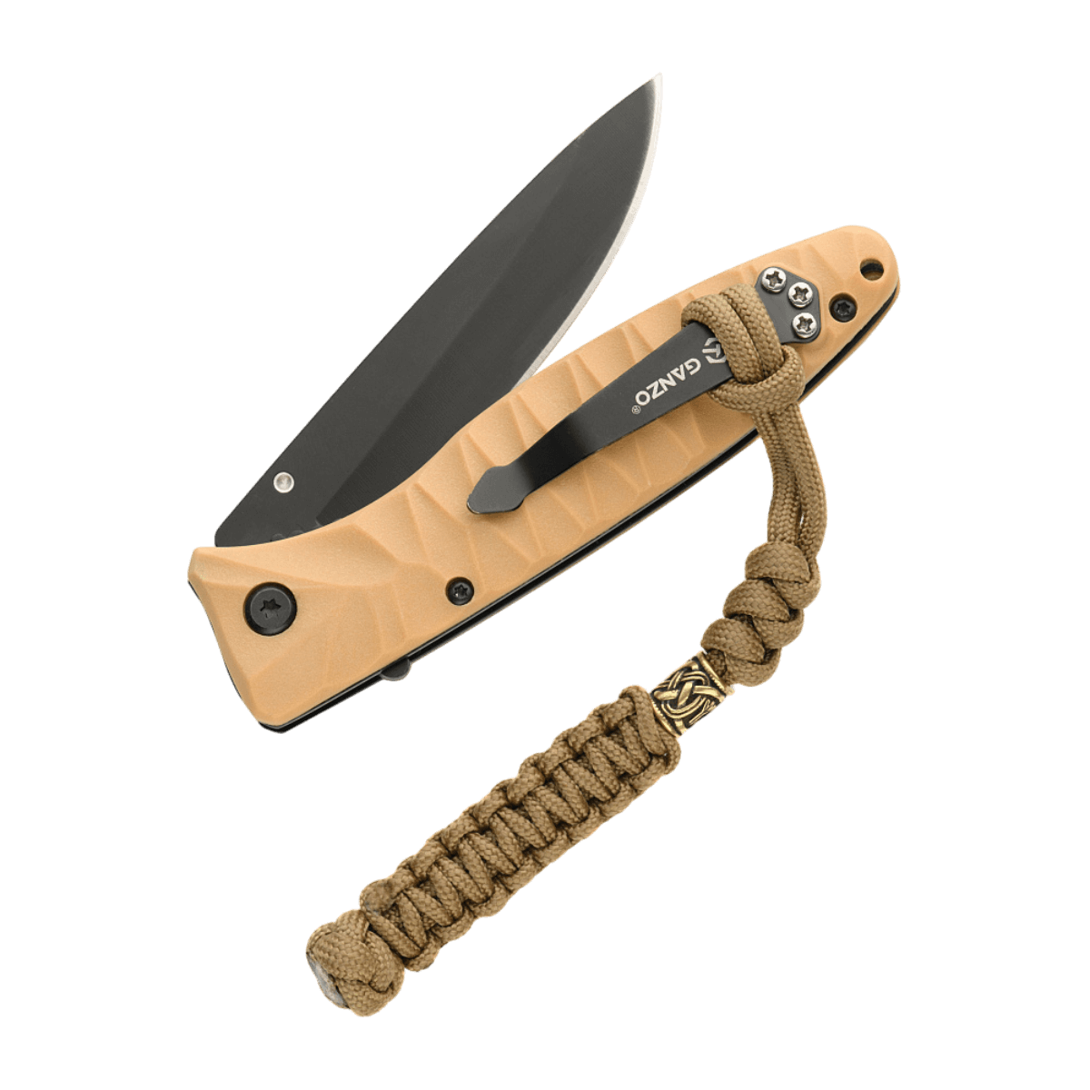 M-Tac Knife Lanyard Loopy Snake Scandinavian på en lommekniv tilføjer stil og funktionalitet, let at finde og trække op fra lommen.