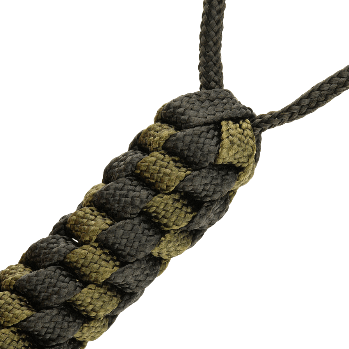 M-Tac Knife Lanyard Helix Skull i flettet paracord stil med grønne og sorte nuancer tilføjer stil og funktionalitet til din lommekniv.