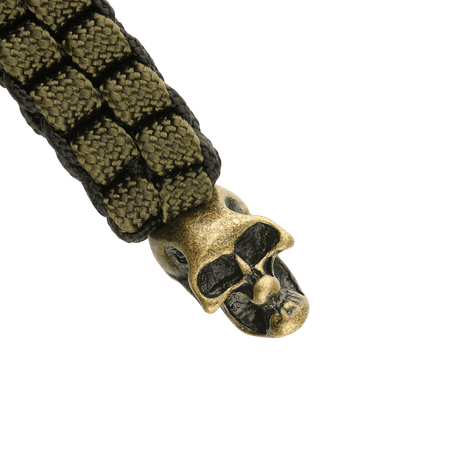M-Tac Knife Lanyard Cuboid Skull med paracord och dekorativ dödskallepärla för stilfull handtagsförlängning och lätt igenkänning.