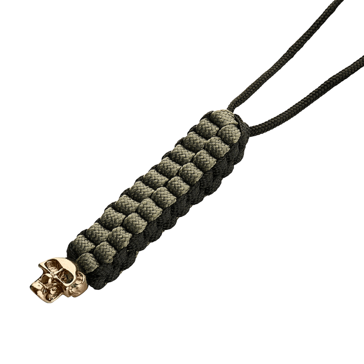 M-Tac Knife Lanyard Cuboid Skull med flettet paracord og Cuboid Skull-perle i taktisk design.