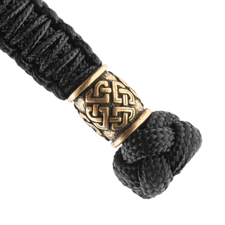 M-Tac Knife Lanyard Celtic i flätad paracord med stilfull design och praktisk användning, svart med keltiska mönsterdetaljer.