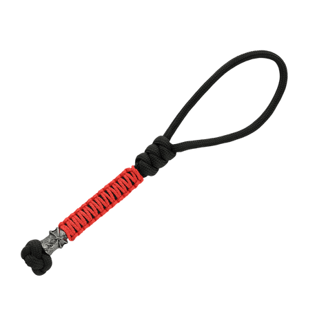 M-Tac Ninja Ver.2 Lanyard i flätad paracord med ninjamotiv och cupronickeldekoration, idealisk för kniv och liknande utrustning.