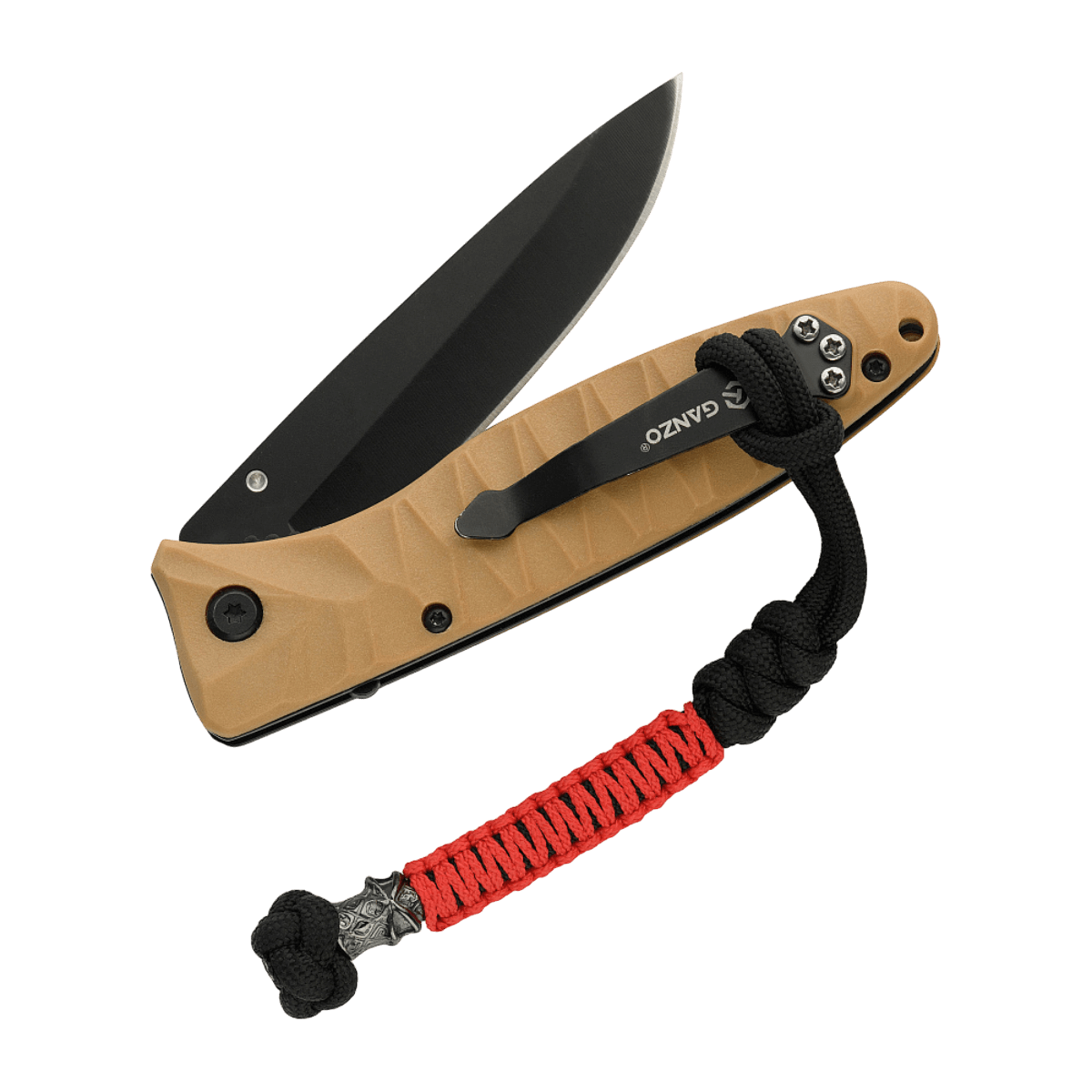 M-Tac Ninja Ver.2 Lanyard i flettet paracord, der accessoriserer en foldekniv, gør trækket lettere og tilføjer stil med et ninjamotiv.