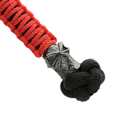 M-Tac Ninja Ver.2 Lanyard med flätad paracord och ninjamotiv i cupronickel, idealisk för knivar och små verktyg.