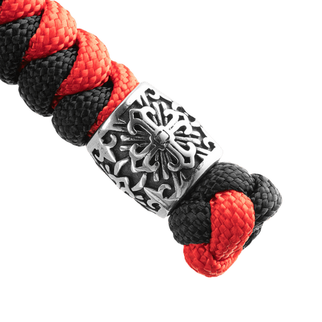 M-Tac Viper Lanyard Scandinavian med flätad paracord och Viper-pärla i skandinavisk design i svart/röd. Idealisk för knivar och verktyg.