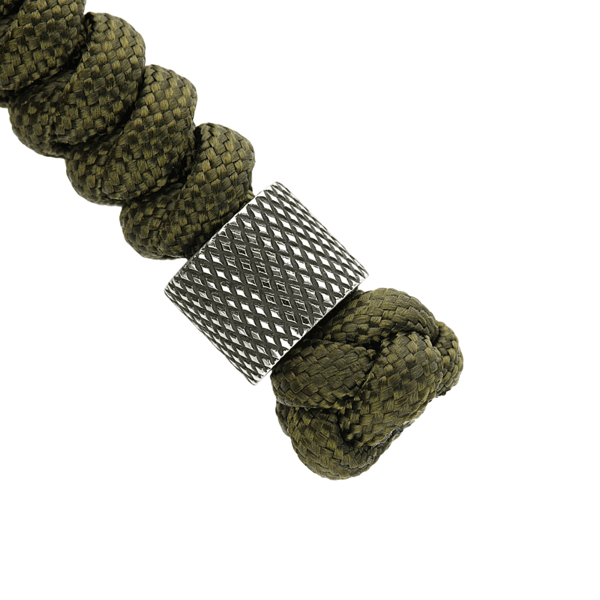 M-Tac Viper Lanyard Stainless Steel med flettet paracord og rustfrit stål Viper-perle, stilfuldt og praktisk tilbehør til knive.