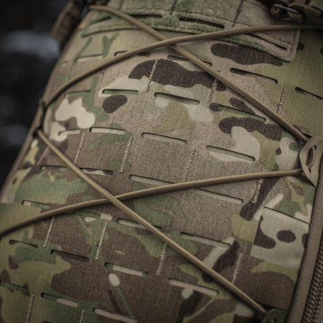 M-Tac Rygsäck Sturm Elite Gen.II med elastisk snörning och camouflagedesign, tillverkad av slitstarkt Cordura-material.
