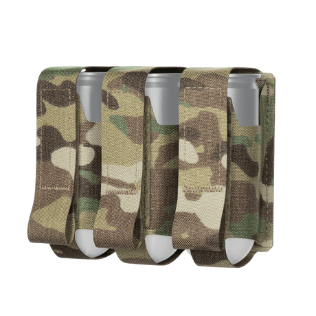 M-Tac Ficka för 3 VOG-granater med MOLLE Laser Cut-system, designad för förvaring av 40 mm VOG-25-granater, kamouflage och hållbar Cordura.