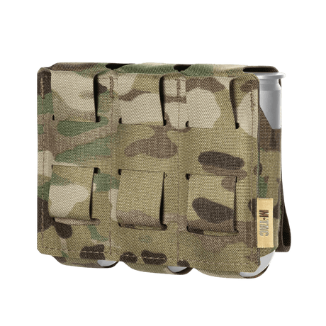 M-Tac Ficka för 3 VOG-granater med MOLLE Laser Cut-system i slitstarkt Cordura Squadron-material, kamouflagedesign.