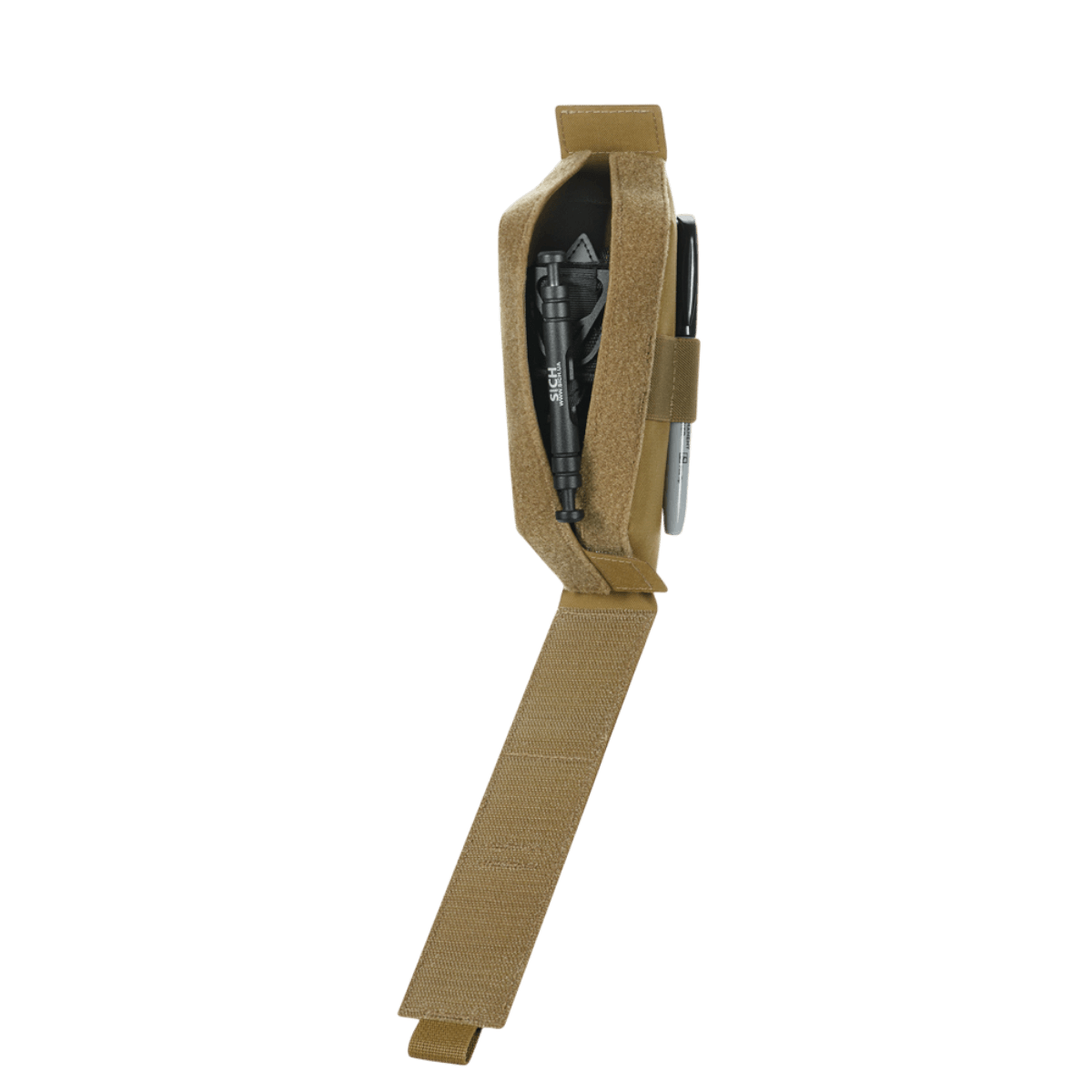 M-Tac Lomme til Tourniquet Closed, brun taske, designet til sikker opbevaring af tourniquets i nødsituationer.