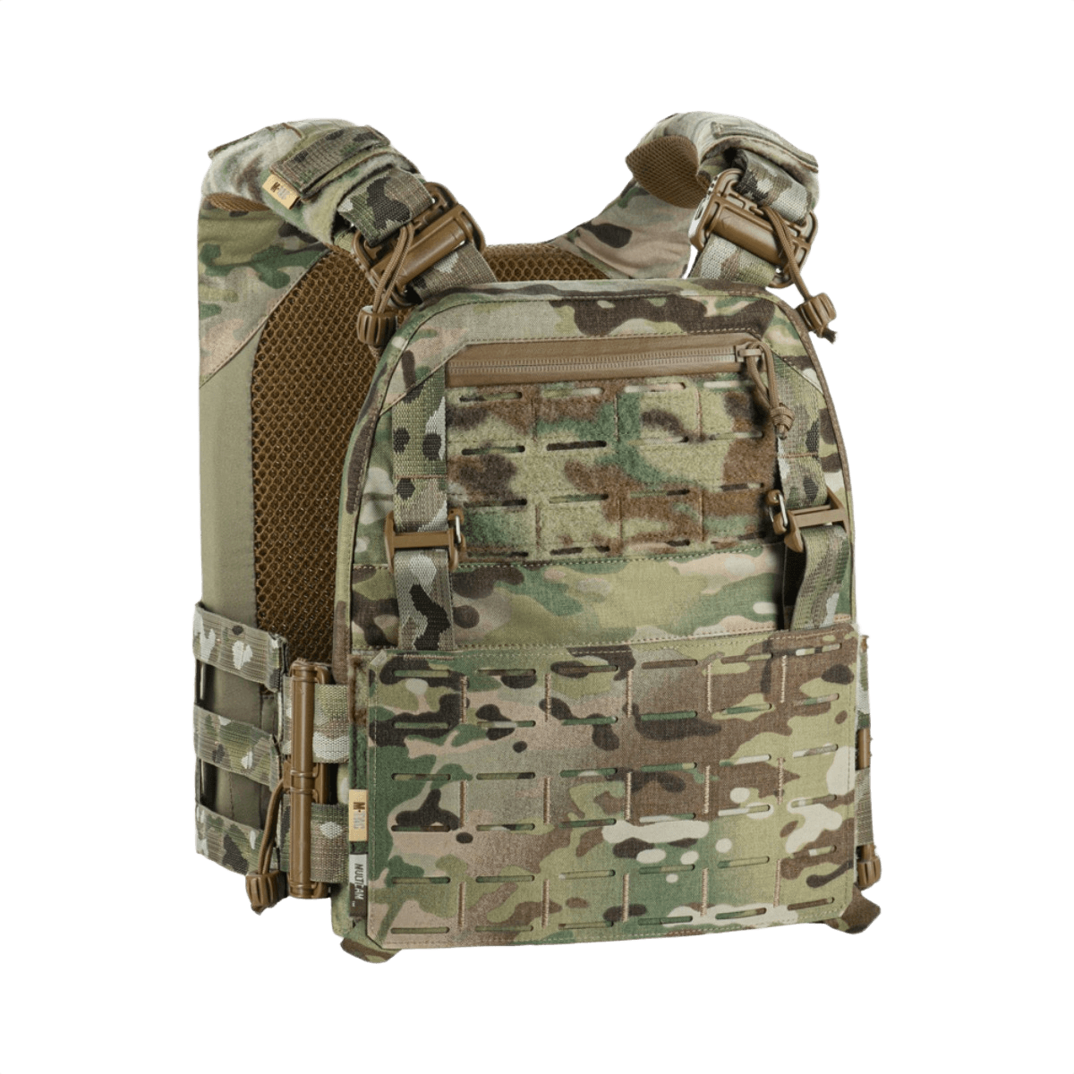 M-Tac Plate Carrier Cuirass FAST Elite Gen.II i Cordura 500D, avanceret taktisk vest for ESAPI Medium plader, camouflagemønster.