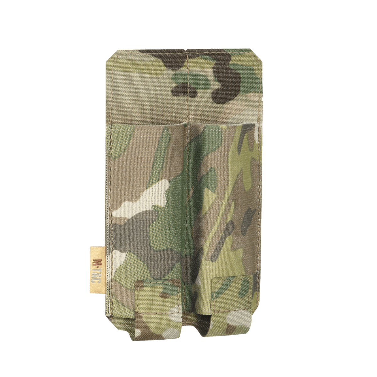 M‑Tac Double Magazine Pouch APS Laser Cut i Cordura med MOLLE-montering, camouflage design, til sikker transport af APS-magasiner.