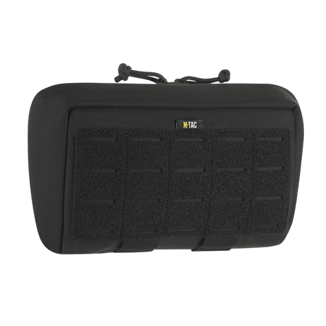 M-Tac Admin Pouch Large Elite, svart väska för taktisk utrustning med Laser Cut velcro-panel, tillverkad av slitstarkt Cordura 500D.