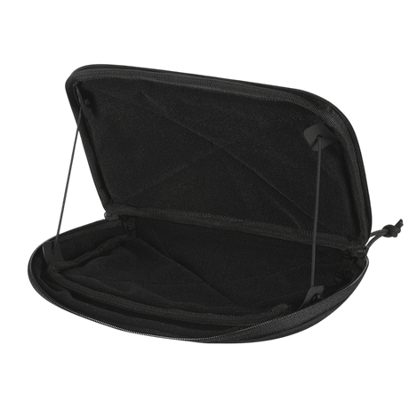 M-Tac Admin Pouch Large Elite i öppet läge med svart velour-velcrointeriör, tillverkad av slitstarkt Cordura för taktisk förvaring.