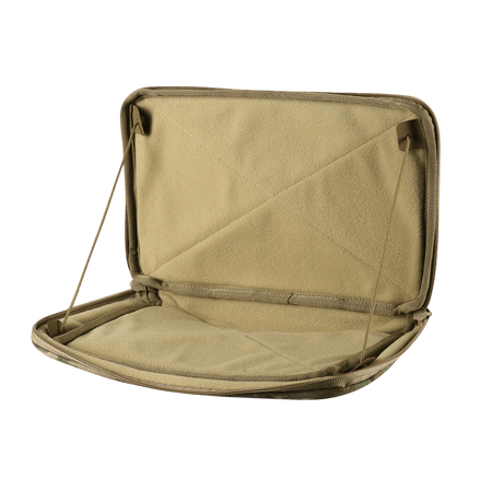 M-Tac Admin Pouch X-Large Elite öppen med invändiga väggar av velcro för förvaring av taktisk utrustning.