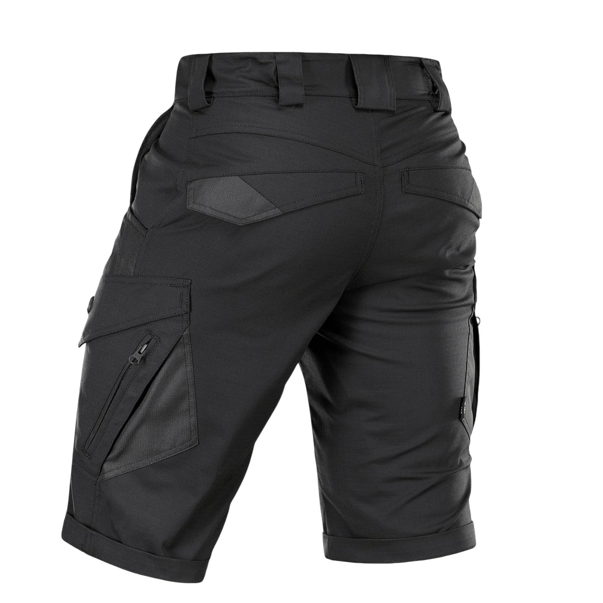 Bagudvendt billede af M-Tac Shorts Aggressor Gen.II Flex i sort, holdbar og fleksibel design