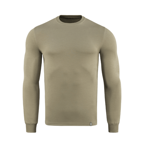 M-Tac Pullover 4 Seasons i beige, minimalistisk design för vardags- och taktisk användning året runt, 95% bomull, 5% elastan