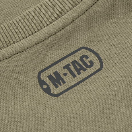 Detalj av M-Tac Pullover 4 Seasons med elastisk hals och mudd för helårsbruk, minimalistisk design, mångsidig och bekväm