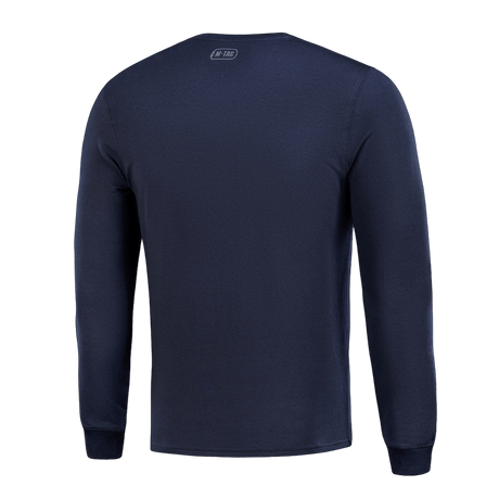M-Tac Pullover 4 Seasons sedd bakifrån, passar för vardag och taktisk användning, gjord av bomull och elastan, minimalistisk design