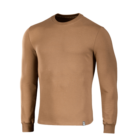M-Tac Pullover 4 Seasons i brun med rund hals, mångsidig design för vardagligt och taktiskt bruk