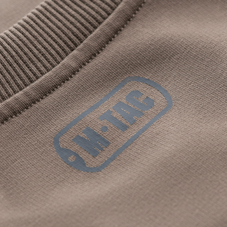 M-Tac Pullover 4 Seasons med logo, rund hals och elastiska kanter, mångsidig tröja för året runt, högkvalitativ bomull-elastanblandning