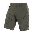 M-Tac Shorts Rubicon Flex i mörk oliv med cargofickor och YKK-dragkedjor, idealiska för sommar och rörlighet.