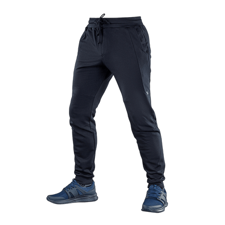 M-Tac Bukser Stealth Cotton, alsidige sportsbukser i 100% bomuld med elastik i taljen, perfekt til løb og fitness.