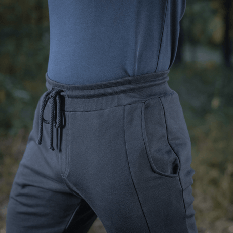 M-Tac Bukser Stealth Cotton med elastik i taljen og sidelommer, perfekte til sport og hverdagsbrug, lavet af 100% bomuld.