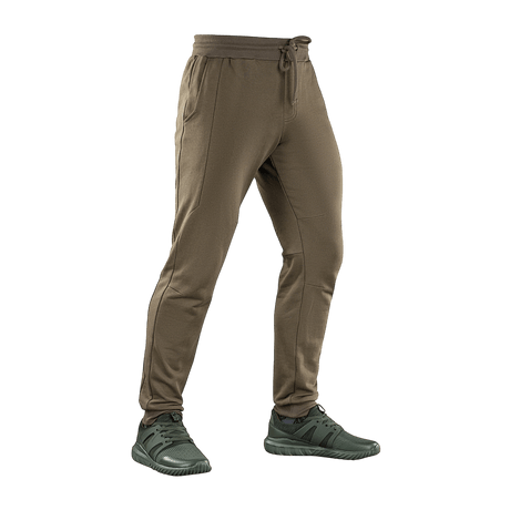 M-Tac Bukser Stealth Cotton i brun, alsidige sportsbukser med elastik i taljen og sidelommer, perfekte til løb og træning.