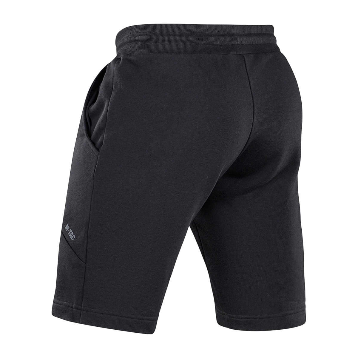 M-Tac Shorts Casual Fit Cotton i sort bagfra med elastik i taljen og originale sidelommer, perfekt til aktiv brug og sommerkomfort.