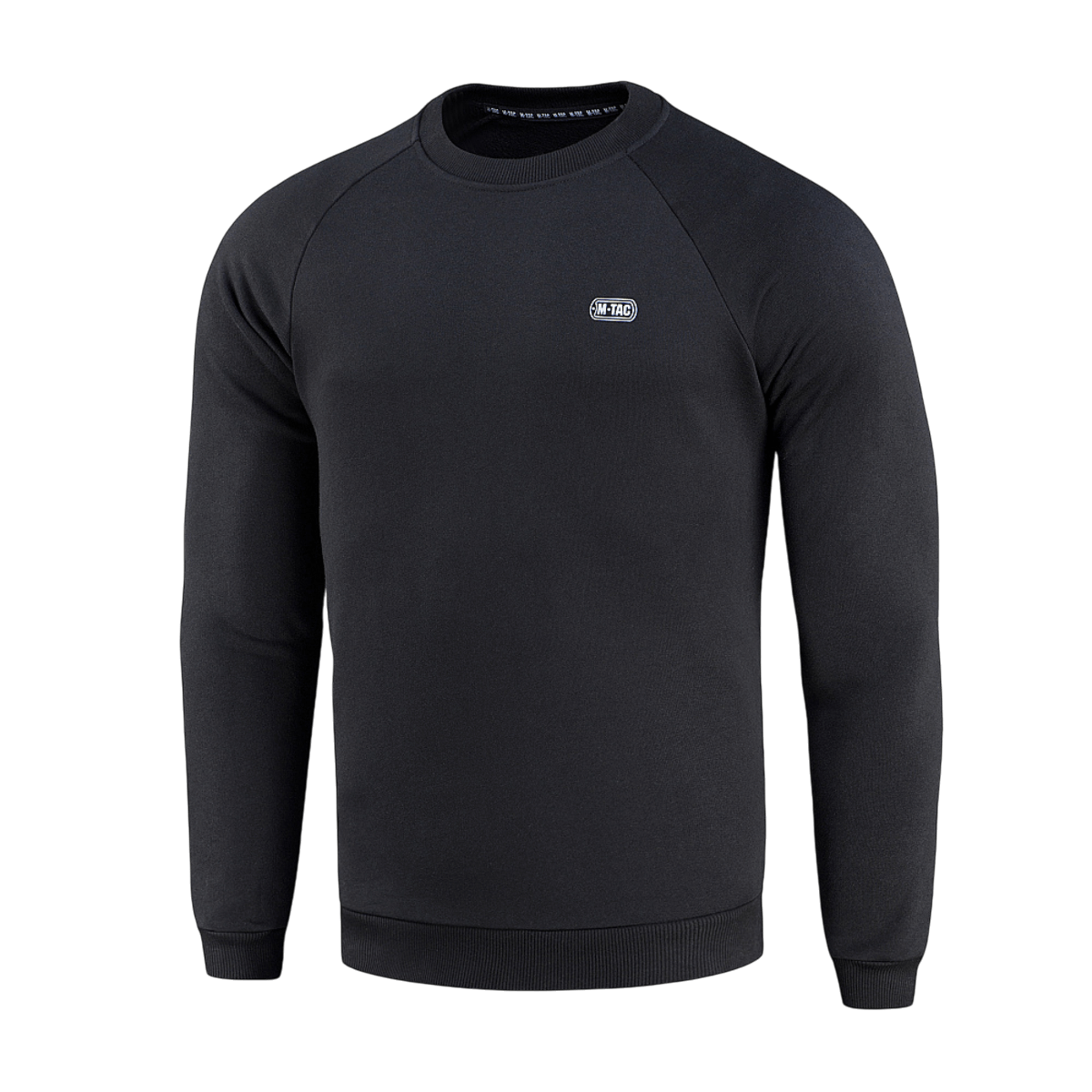 M-Tac Cotton Sweatshirt, sort, ideel til hverdagsbrug og sport, lavet af 100% bomuld for maksimal komfort og bevægelsesfrihed.