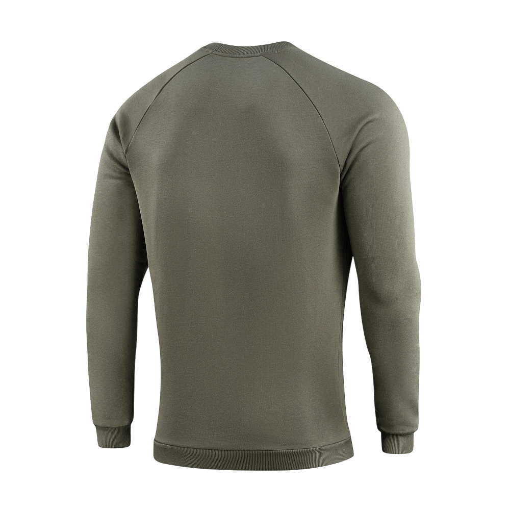 M-Tac Sweatshirt Cotton Hard i olivengrøn, bagside med ribkanter, 100% bomuld, varm og komfortabel til hverdag. Løst pasform.
