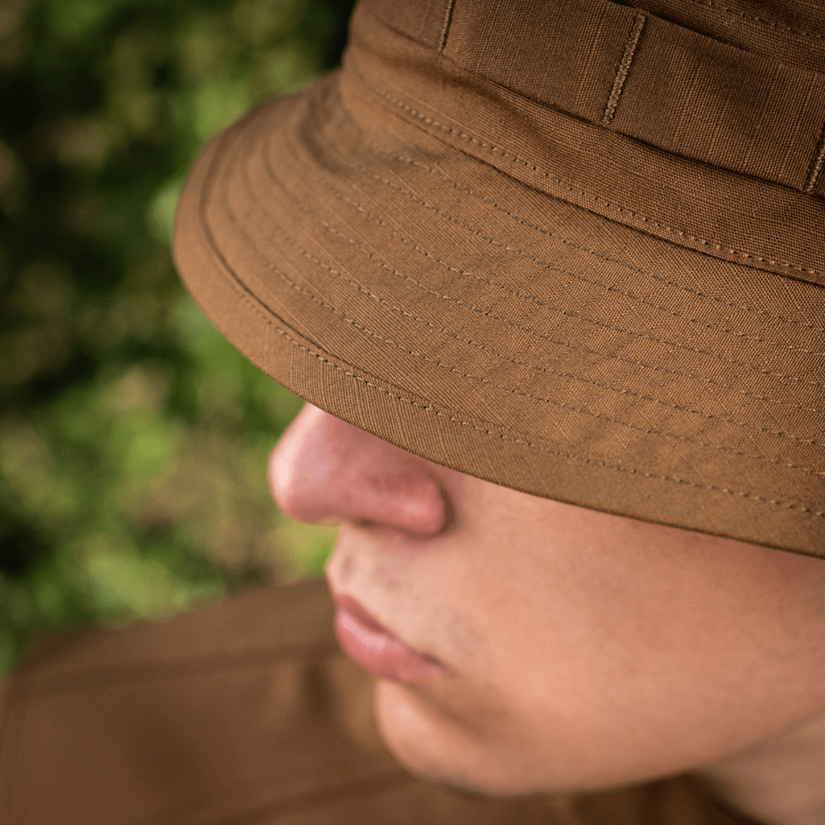 M-Tac Panama Rip-Stop army-hat med semi-stiv skygge og ventilationshuller for åndbarhed, inspireret af Boonie-modellen.