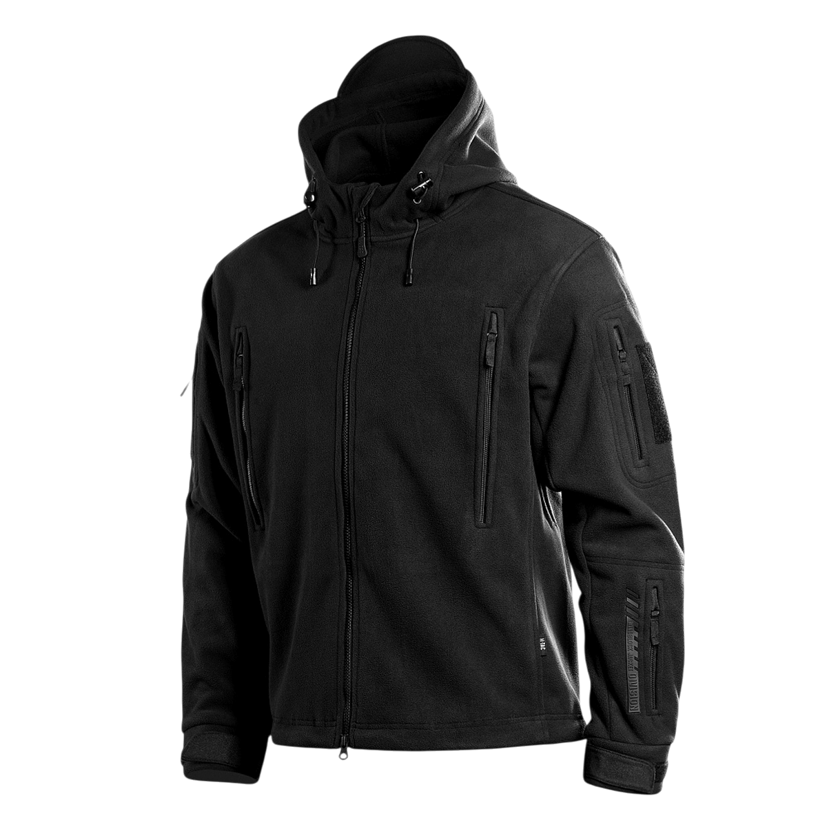 M-Tac Division Gen.II Windblock Fleecejakke i sort, perfekt til beskyttelse mod vind og kulde, designet af 100% polyester.