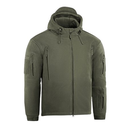 M-Tac Division Gen.II Windblock Fleecejakke i grøn, designet til at levere maksimal varme og beskyttelse mod vind i koldt vejr.