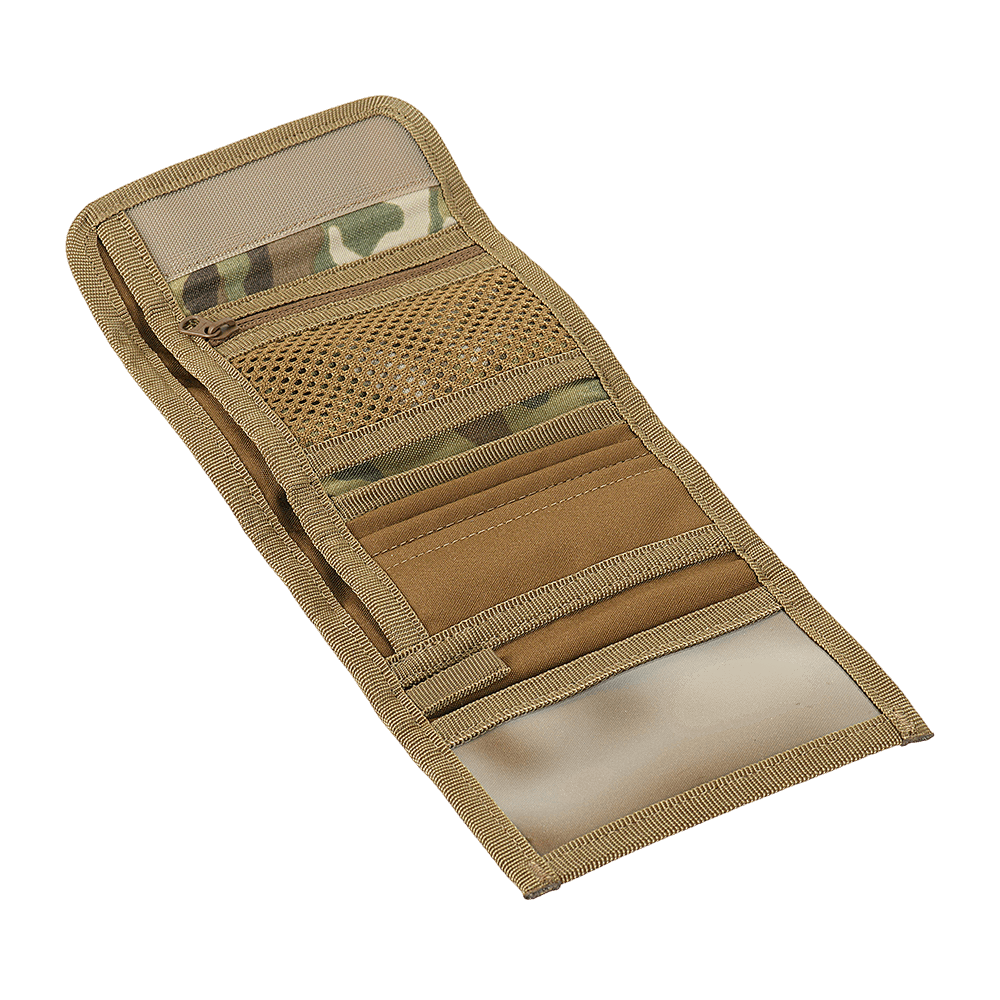 M-Tac Pung Elite Gen.II i slidstærkt Cordura 500D med rum til sedler, kort og lynlås til mønter, samt stilfuldt M-Tac logo.