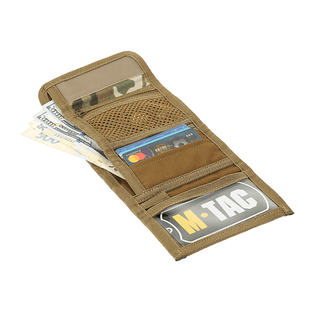 M-Tac Plånbok Elite Gen.II - kompakt plånbok i Cordura 500D med fack för sedlar, kort och mynt, stilfull M-Tac-logotyp.