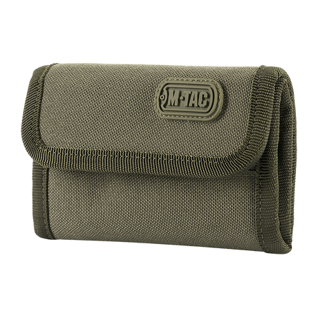 M-Tac Plånbok Elite Gen.II i slitstarkt Cordura 500D med YKK-dragkedjor och stilfull logotyp på framsidan, perfekt för kontanter och kort.