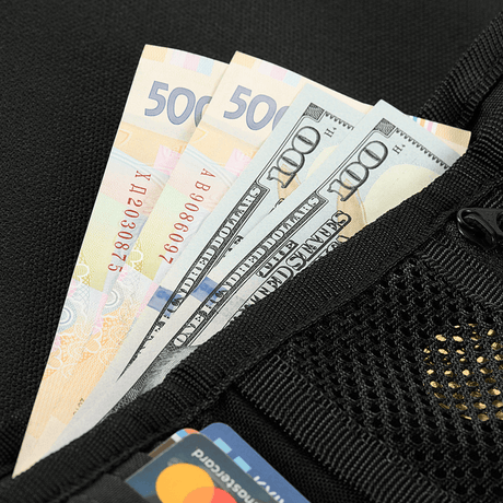 M-Tac Plånbok Elite Gen.II med sedlar och kort i svarta Cordura-fack