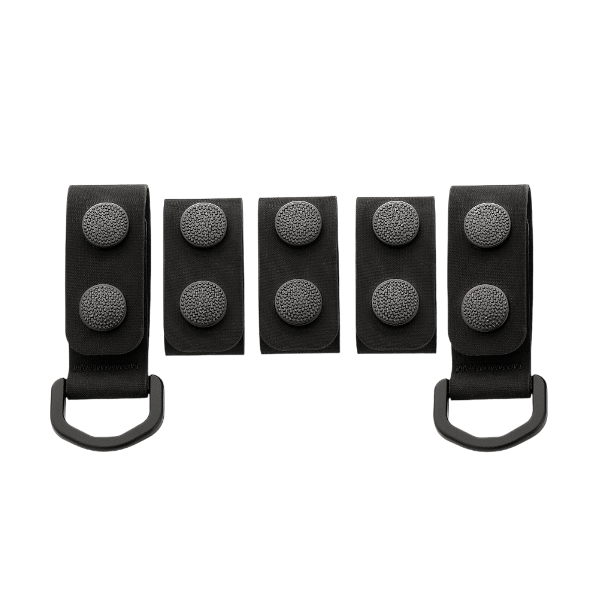 M-Tac Taktiske Bæltefittings (5 stk.) til fastgørelse af politibælte med D-ringe til ekstra udstyr