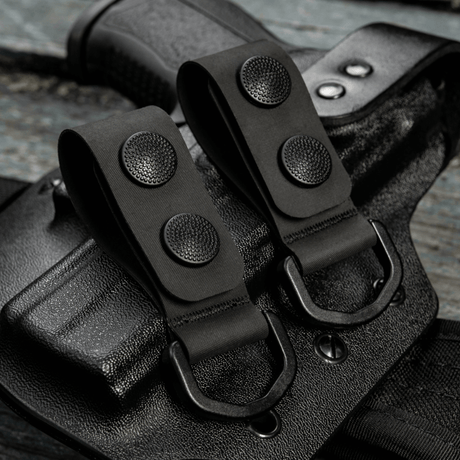 M-Tac Set om 2 – Duty Belt Keepers i robust design för polisbälte och taktiskt bältestillbehör med D-ringar.