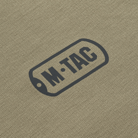 M-Tac Raglan Athlete sweatshirt i coyote med logotyp, bekväm för vardag och sport, raglanärm för rörelsefrihet.