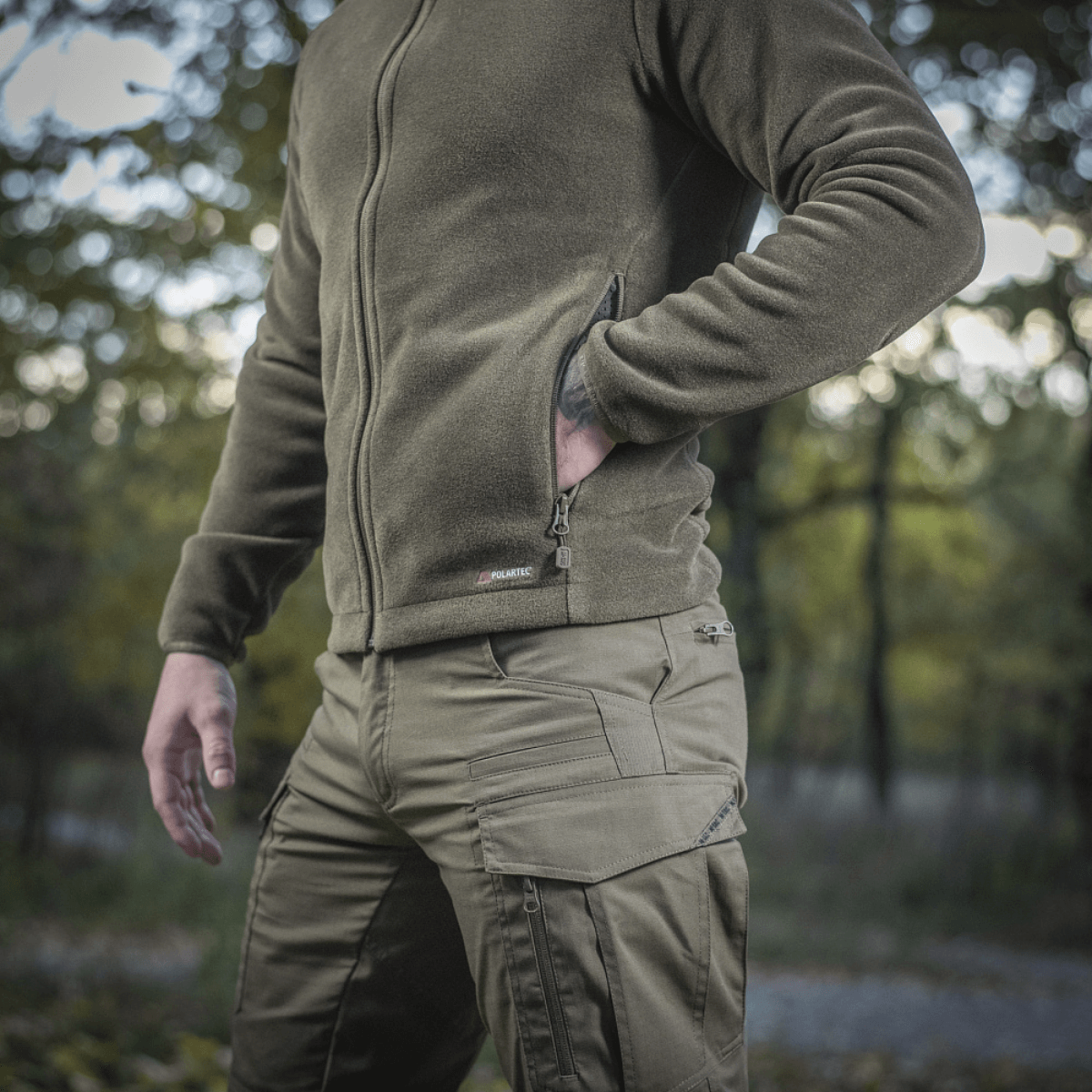 M-Tac Nord Polartec Fleecejakke i naturen, fremstillet af Polartec 200 Series fleece, ideel til hverdagsbrug og sportsaktiviteter.