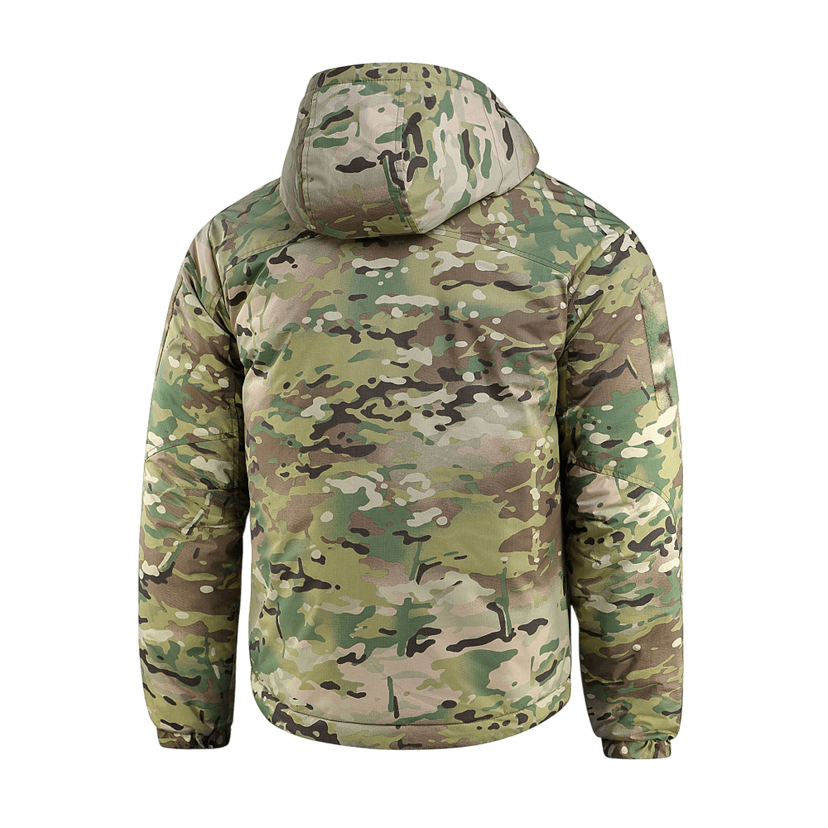 M-Tac Alpha Gen.IV Pro Primaloft Vinterjakke i Multicam, bagsidevisning af premium jakke med høj slidstyrke og vandafvisende materiale.
