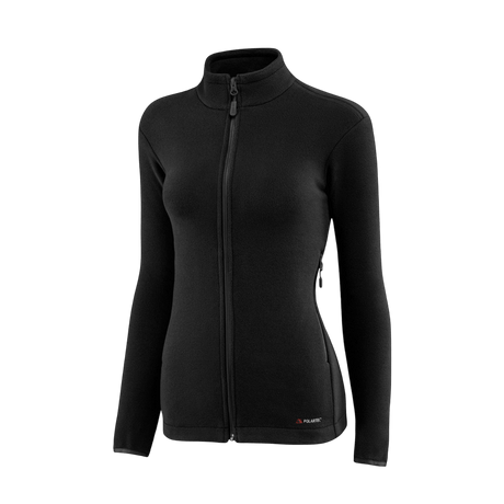 M-Tac Sweater Nord Fleece Polartec Dame i sort, designet til optimal varme og funktionalitet. Fremstillet af Polartec® 200 Series fleece.