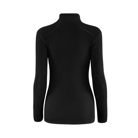 M-Tac Sweater Nord Fleece Polartec Dame i sort set bagfra med ståkrave og flade syninger, designet til komfort og varme i taktiske miljøer.