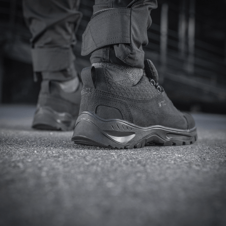 M-Tac Tactical Sneakers Patrol R Vent til trekking og outdoor, slidstærkt læder med 3D-mesh og skridsikker sål, perfekt til daglig brug.