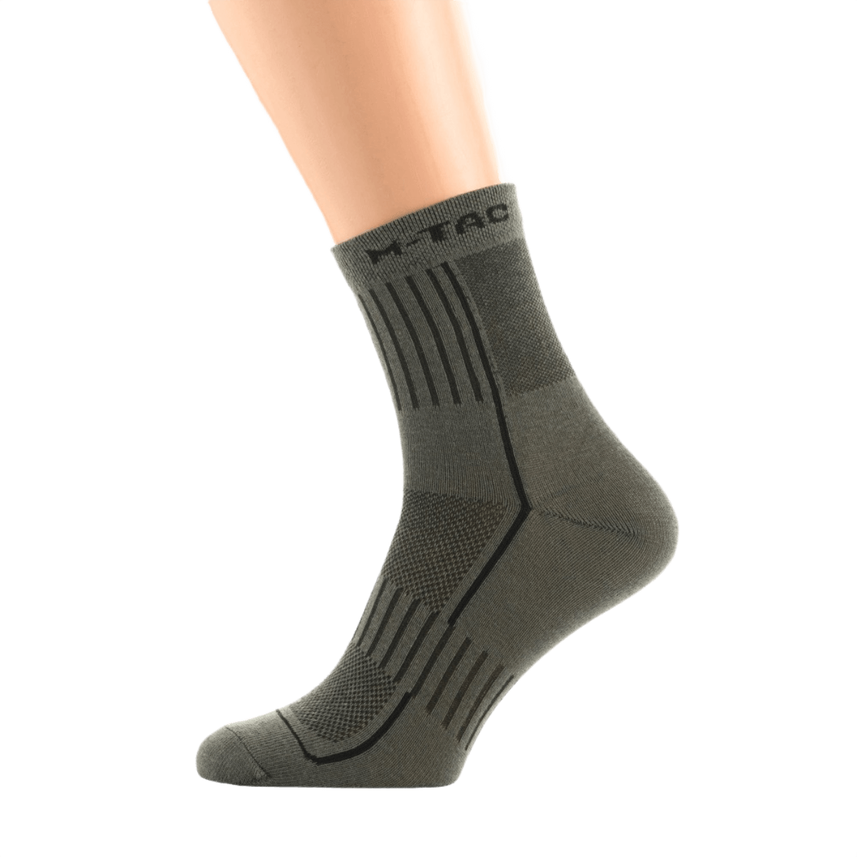 M-Tac Letvægtssokker Mk.3 i olivengrøn farve, ideelle til sommer trekking med ergonomisk design og åndbare materialer