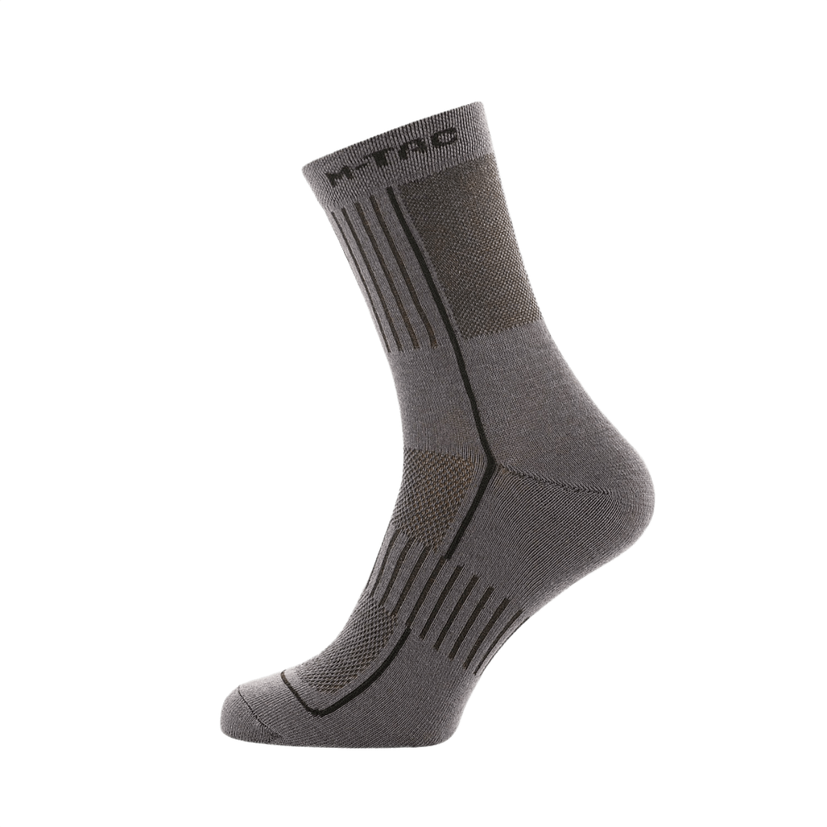 M-Tac Letvægtssokker Mk.3 i grå farve, tynde sommertrekkingsokker til optimal komfort og pasform, ideelle til trekking og daglig brug.